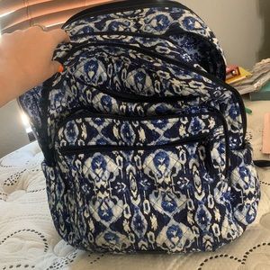 vera bradley backpack only used once! tiny hole in front pocket but not visible!